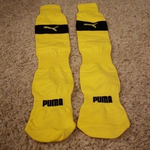 NWOT Yellow Puma Soccer Socks